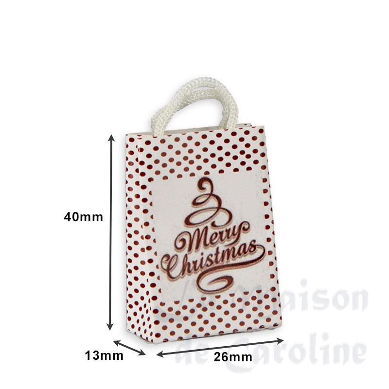 Sac cadeau blanc Merry Christmas Bilder 1