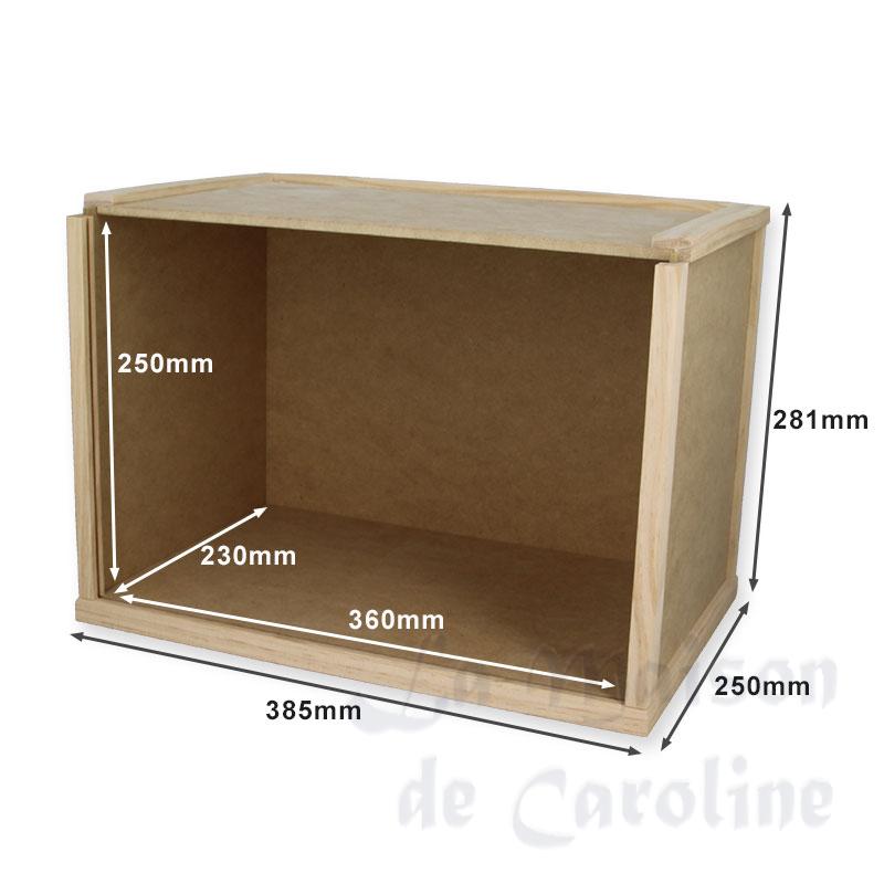 Kit vitrine bois nature plexi coulissant Bilder 1