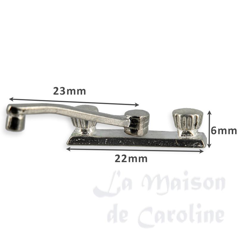 Robinetterie cuisine chromee pour maisons de poupées 1/12 photo 2 Robinetterie cuisine chromee pour maisons de poupées 1/12 photo 2