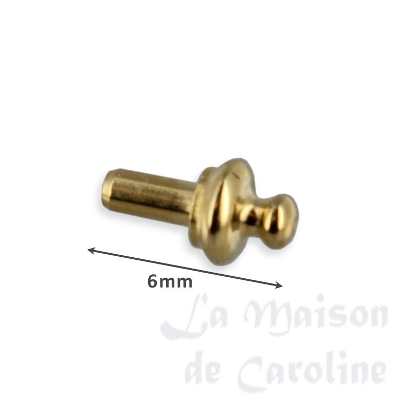 6 Boutons de porte en laiton pour maisons de poupées 1/12 photo 2 6 Boutons de porte en laiton pour maisons de poupées 1/12 photo 2