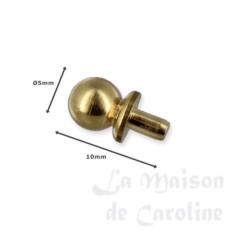 6 boutons de porte en laiton pour maisons de poupées 1/12