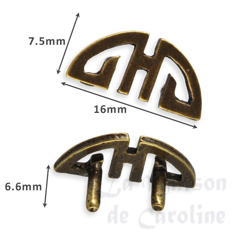 Paire de poignees tiroir demi rond chin pour maisons de poupées 1/12 photo 2 Paire de poignees tiroir demi rond chin pour maisons de poupées 1/12 photo 2