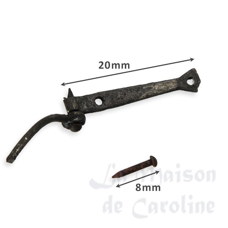 Paire de ferrures pr volets en fer forge pour maisons de poupées 1/12 photo 2 Paire de ferrures pr volets en fer forge pour maisons de poupées 1/12 photo 2