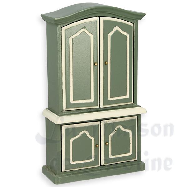 meuble deux-corps vert meuble miniature 1/12