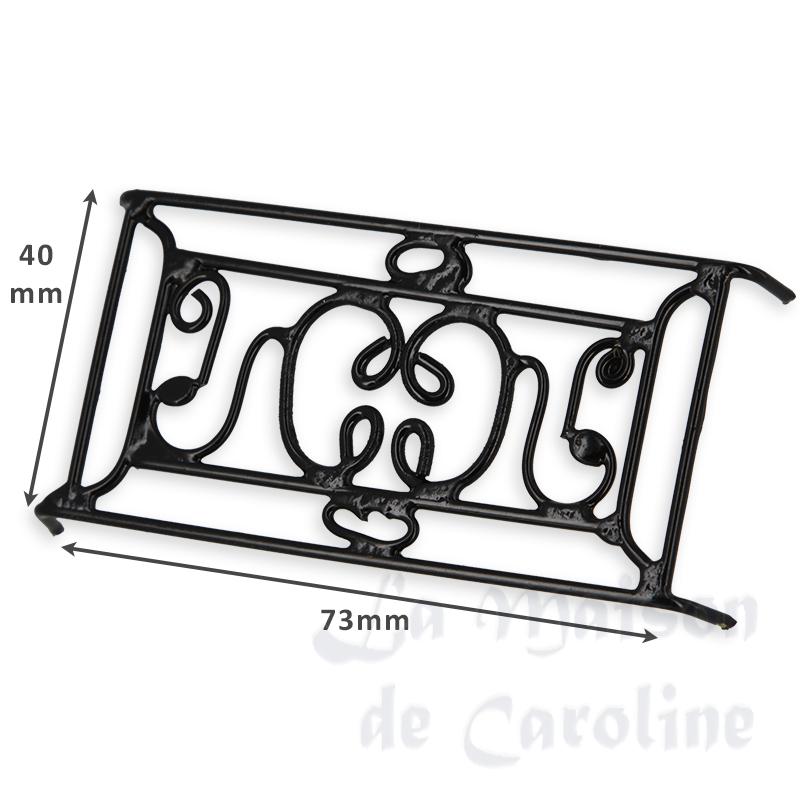 Garde-corps style français en metal pour maisons de poupées 1/12 photo 2 Garde-corps style français en metal pour maisons de poupées 1/12 photo 2
