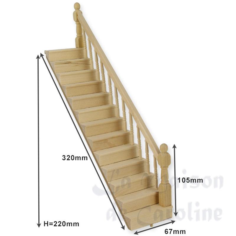 Escalier rampe à droite, non verni Bilder 1