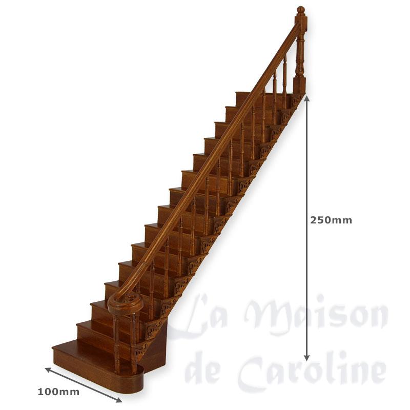 Escalier droit merisier, rampe à droite Bilder 1