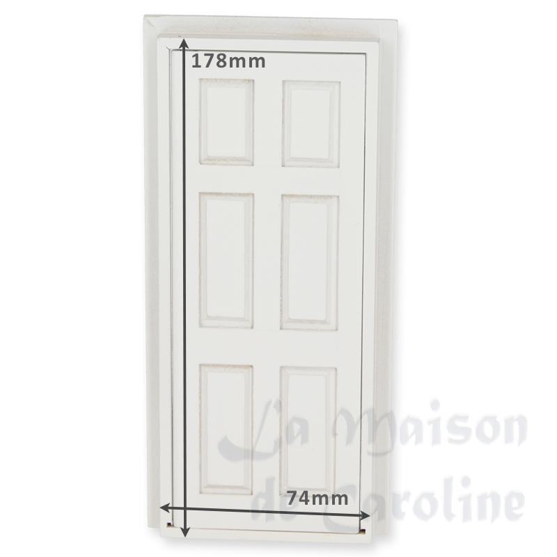 Porte 6 panneaux blanc pour maisons de poupées 1/12 photo 3