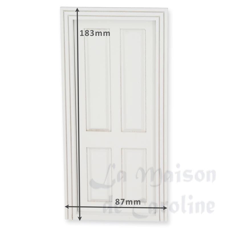 Porte 4 panneaux blanche pour maisons de poupées 1/12 photo 2 Porte 4 panneaux blanche pour maisons de poupées 1/12 photo 2