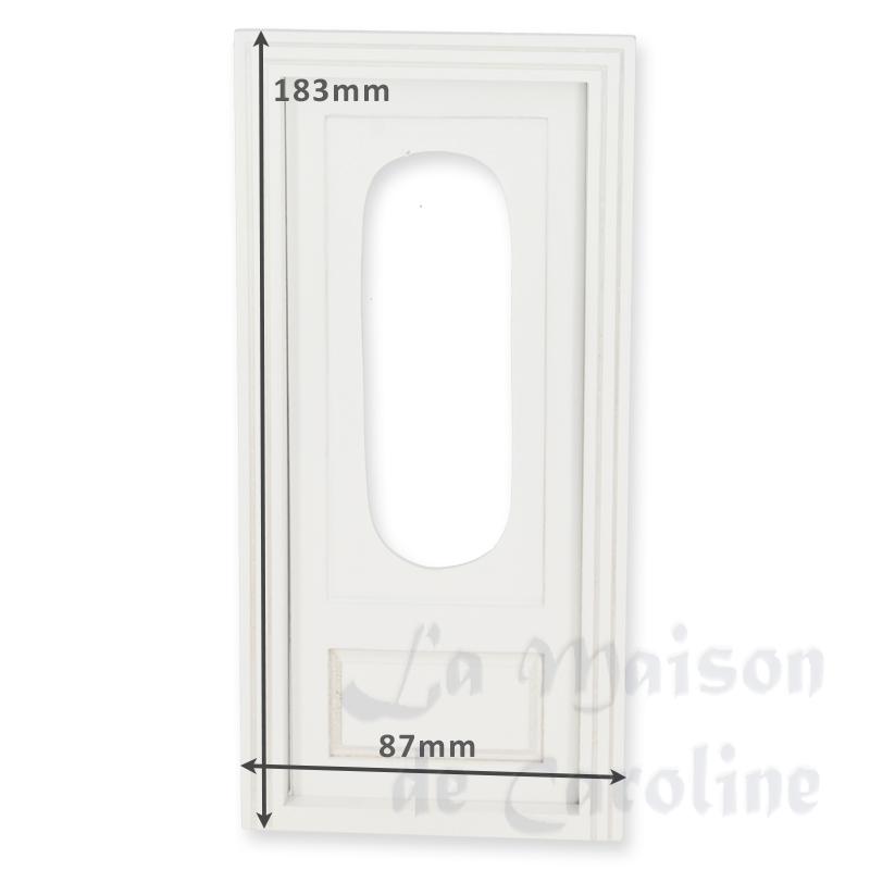 Porte fenêtre ovale blanche pour maisons de poupées 1/12 photo 2