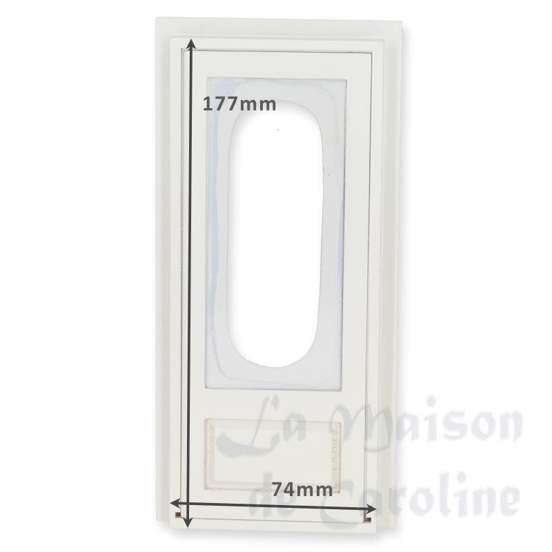 Porte fenêtre ovale blanche pour maisons de poupées 1/12 photo 3