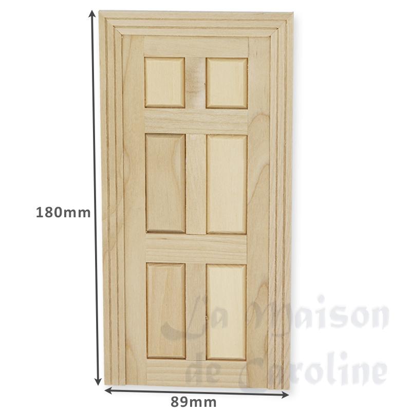 Fausse porte 6 panneaux non vernie pour maisons de poupées 1/12 photo 2 Fausse porte 6 panneaux non vernie pour maisons de poupées 1/12 photo 2