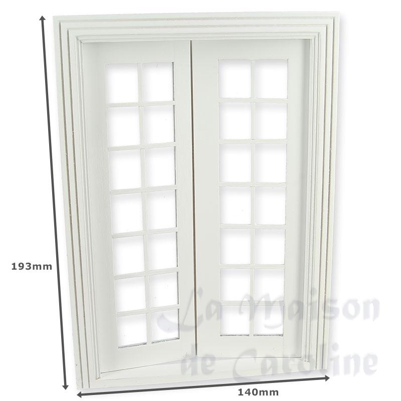 Double-porte petits carreaux blanc Bilder 1