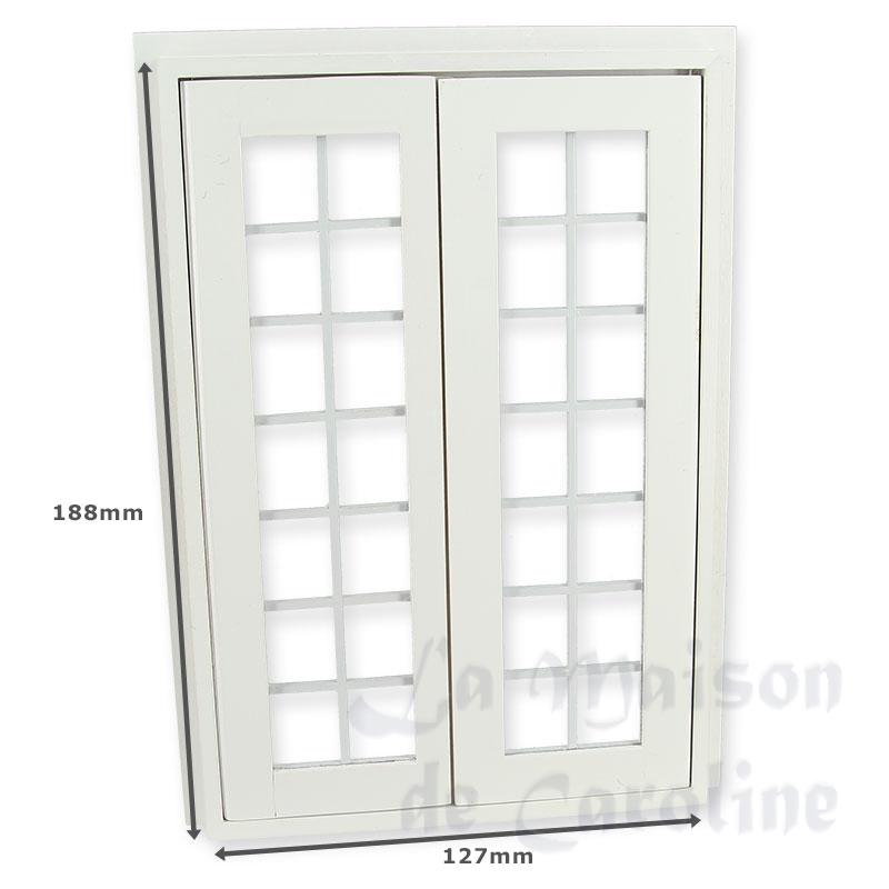 Double-porte petits carreaux blanc Bilder 2