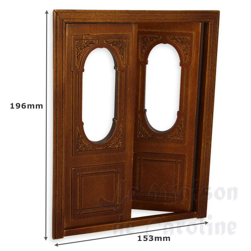 Double-porte vitrée sculptée noyer Bilder 1