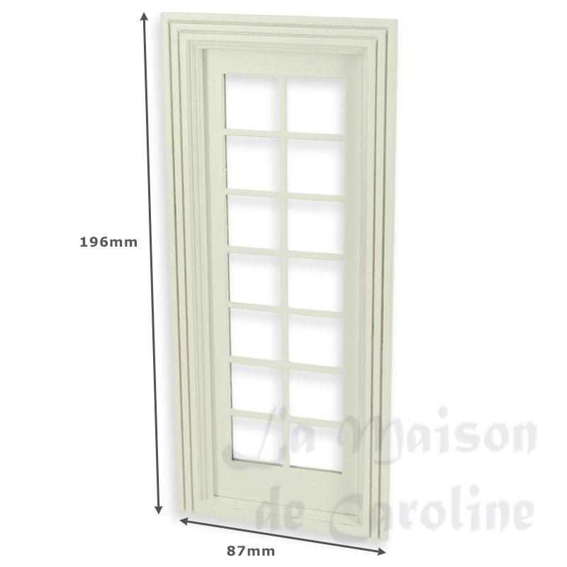 Porte simple petits carreaux blanche Bilder 1