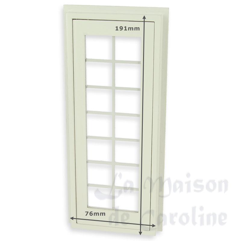 Porte simple petits carreaux blanche Bilder 2