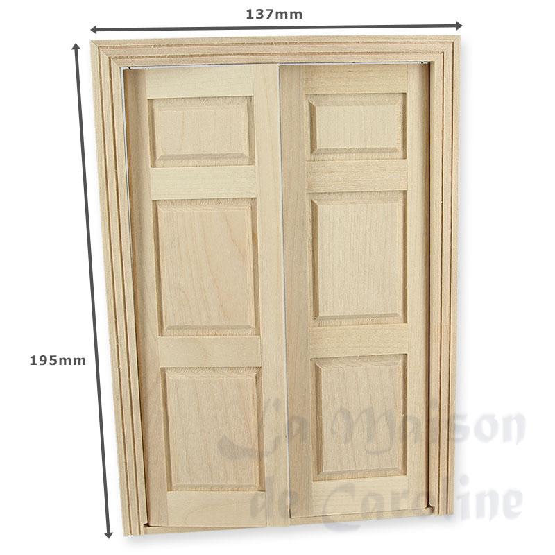 Porte double 6 panneaux non vernie Bilder 1