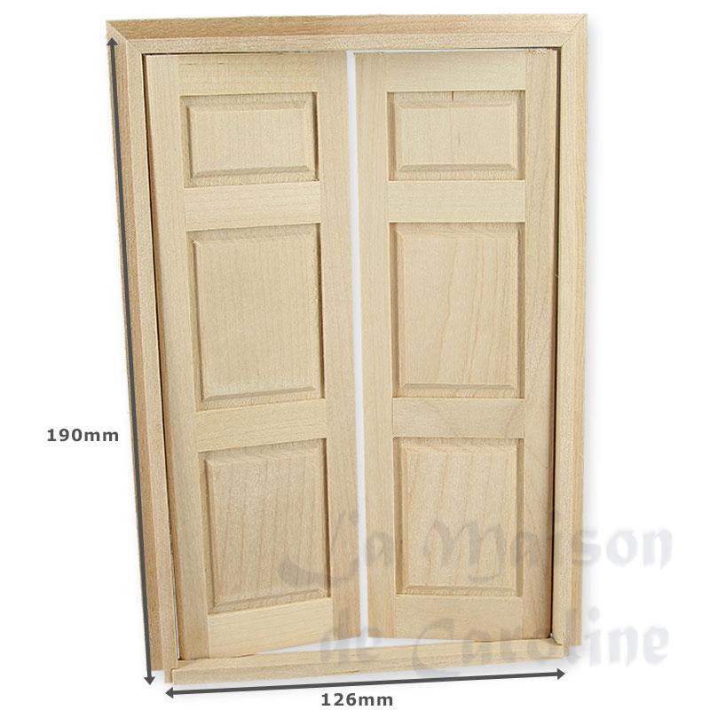 Porte double 6 panneaux non vernie Bilder 2
