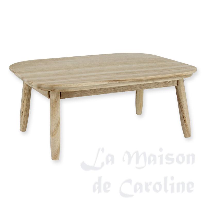 Table moderne frêne nature meuble miniature 1/12 Table moderne frêne nature meuble miniature 1/12