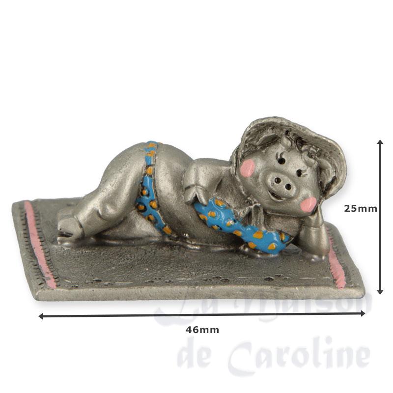 Miniature étain: cochon au soleil Bilder 1