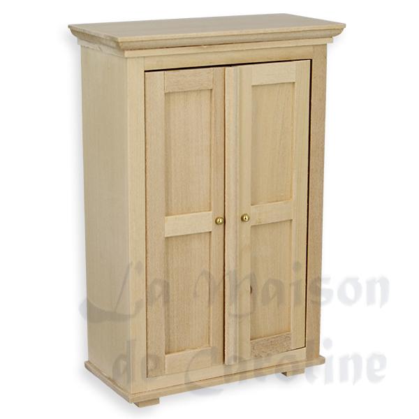 Armoire L Philippe chene clair meuble miniature 1/12