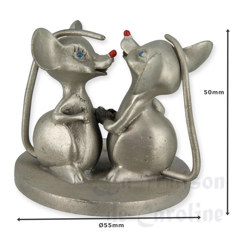 Miniature étain: 2 souris Bilder 1