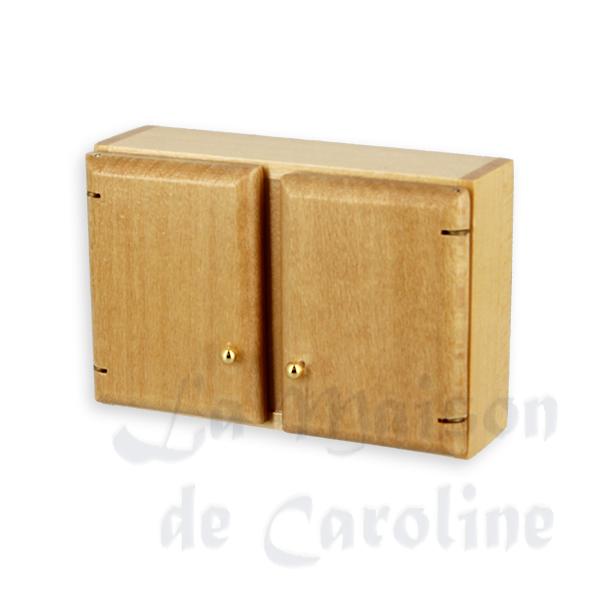 Element cuisine suspendu chene clair meuble miniature 1/12 Element cuisine suspendu chene clair meuble miniature 1/12