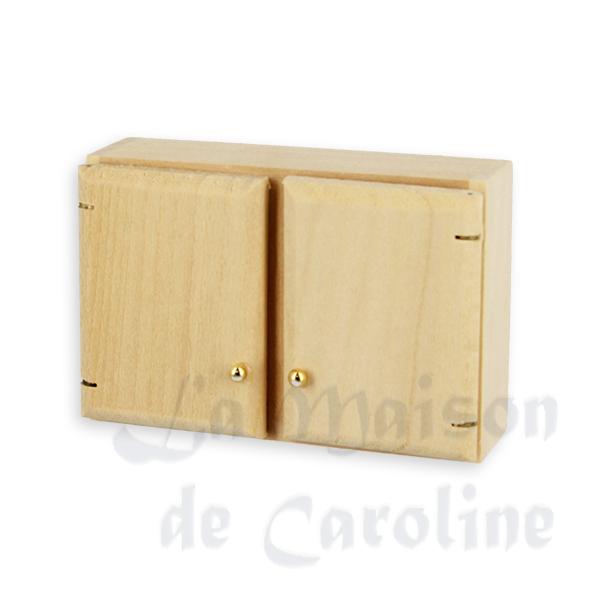Element cuisine suspendu non verni meuble miniature 1/12