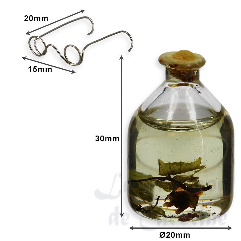 Bocal de conservation en verre (traces de colle sur le dessous) + lunettes Bilder 1