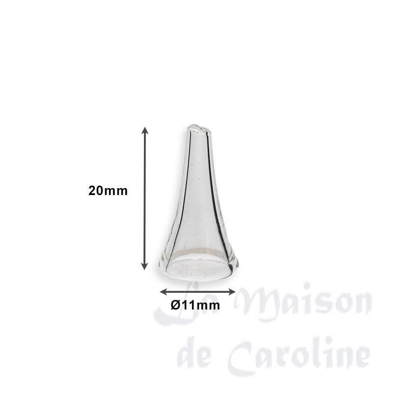 Entonnoir en verre h 2 cm miniature 1/12 Entonnoir en verre h 2 cm miniature 1/12