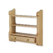 Etagere murale av tiroirs chene clair meuble miniature 1/12