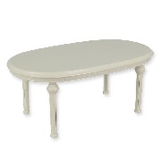 Table ovale Louis XVI ivoire