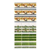 Frises pour carrelage mural vert pour maisons de poupées 1/12