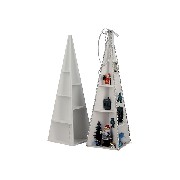 Grande Pyramide miniature blanche sans déco 30cm