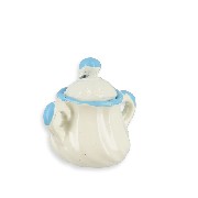 Sucrier bleu avec couvercle miniature 1/12