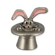 Miniature étain: lapin chapeau