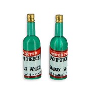2 bouteilles vertes miniature 1/12