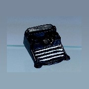 Machine à écrire noire en métal