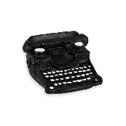 Machine à écrire noire en métal miniature 1/12