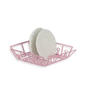 Egouttoir rose sans assiette miniature 1/12