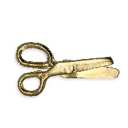 Paire de ciseaux dorés miniature 1/12