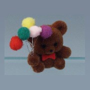 Peluche ours brun avec ballons