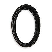 Petit cadre oval noir miniature 1/12