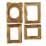 4 cadres dorés ass. sans toile miniature 1/12