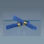 2 ronds de serviette + tissus bleu miniature 1/12