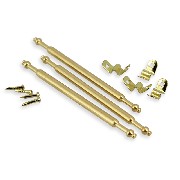 15 barres en laiton pour tapis pour maisons de poupées 1/12