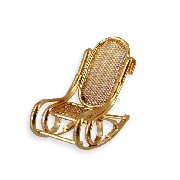 Mini rocking chair laiton miniature 1/12