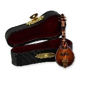Mandoline avec coffret noir miniature 1/12