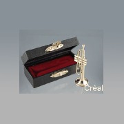 Trompette avec coffret noir miniature 1/12
